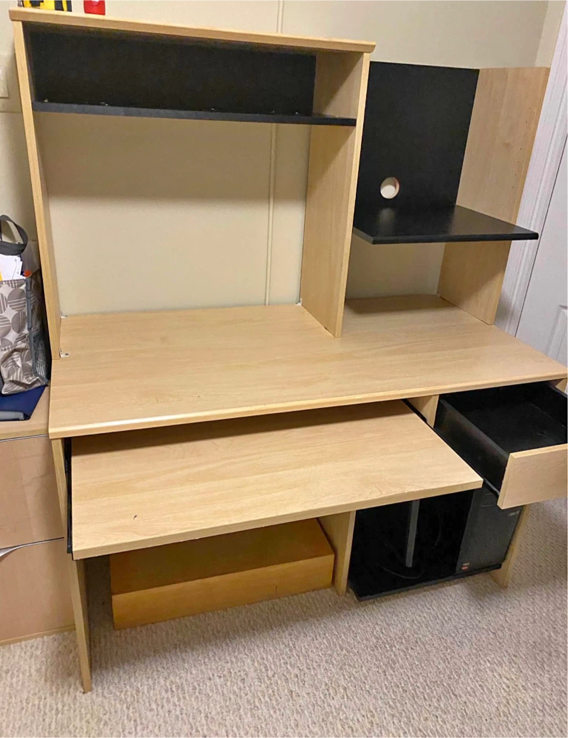 Computer Desk with Shelving and Drawer - photo 3