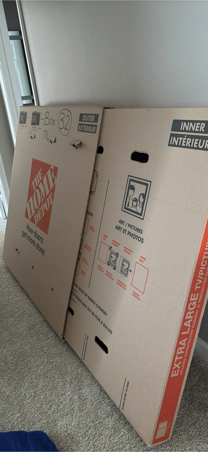 The Home Depot Extra Large TV/Picture Box