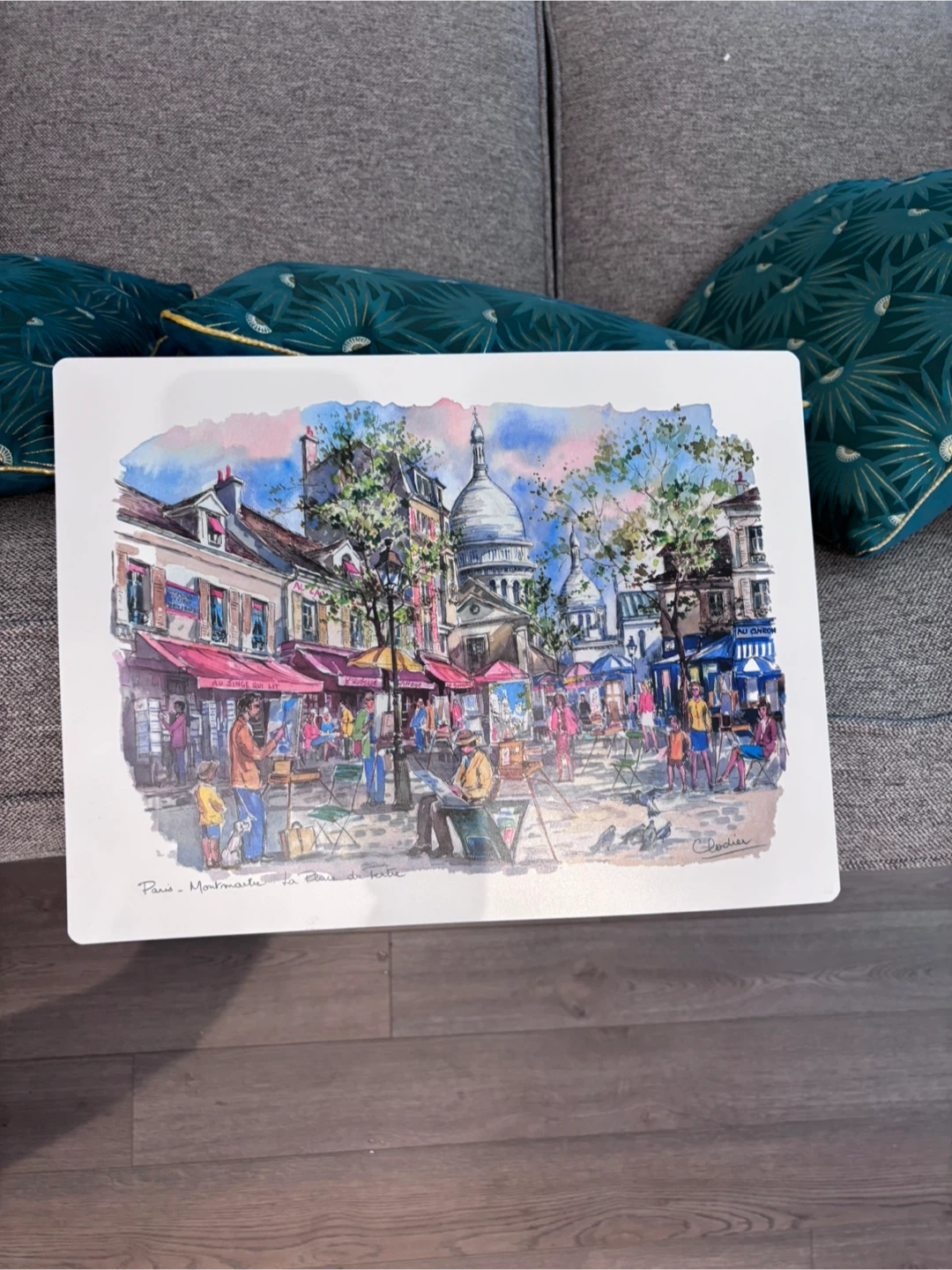 Paris Montmartre Art Placemat / Wall Art | 15.7 × 11.8 in - photo 3