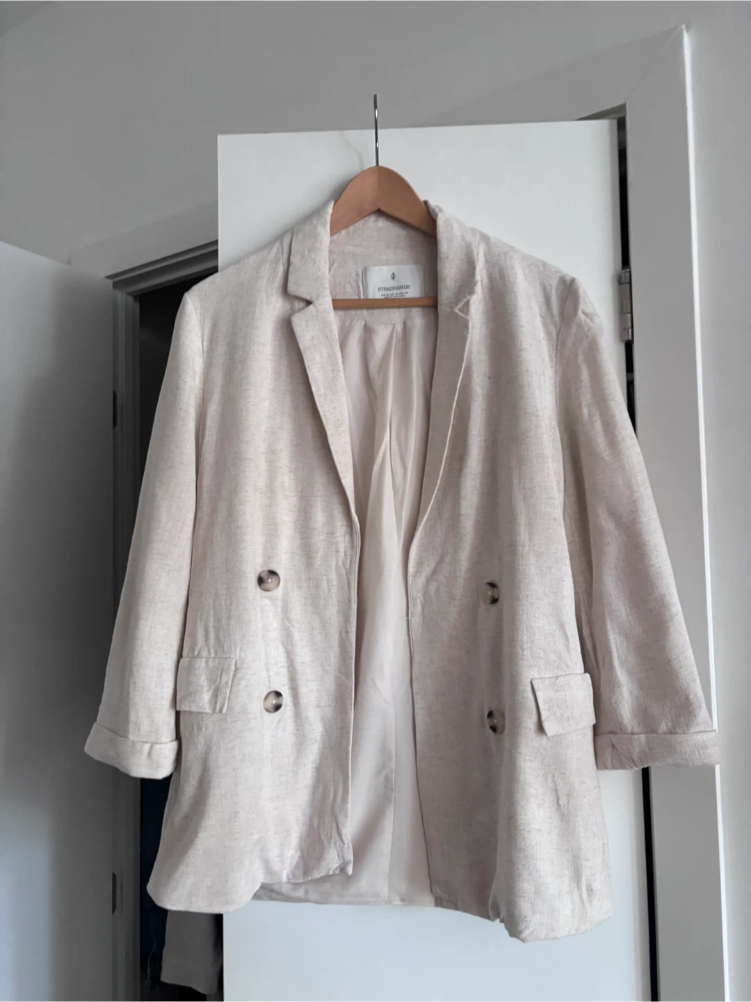 Stradivarius Linen Blend Blazer