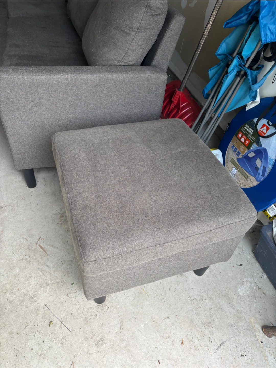 Grey condo size Sofa with Ottoman - photo 2