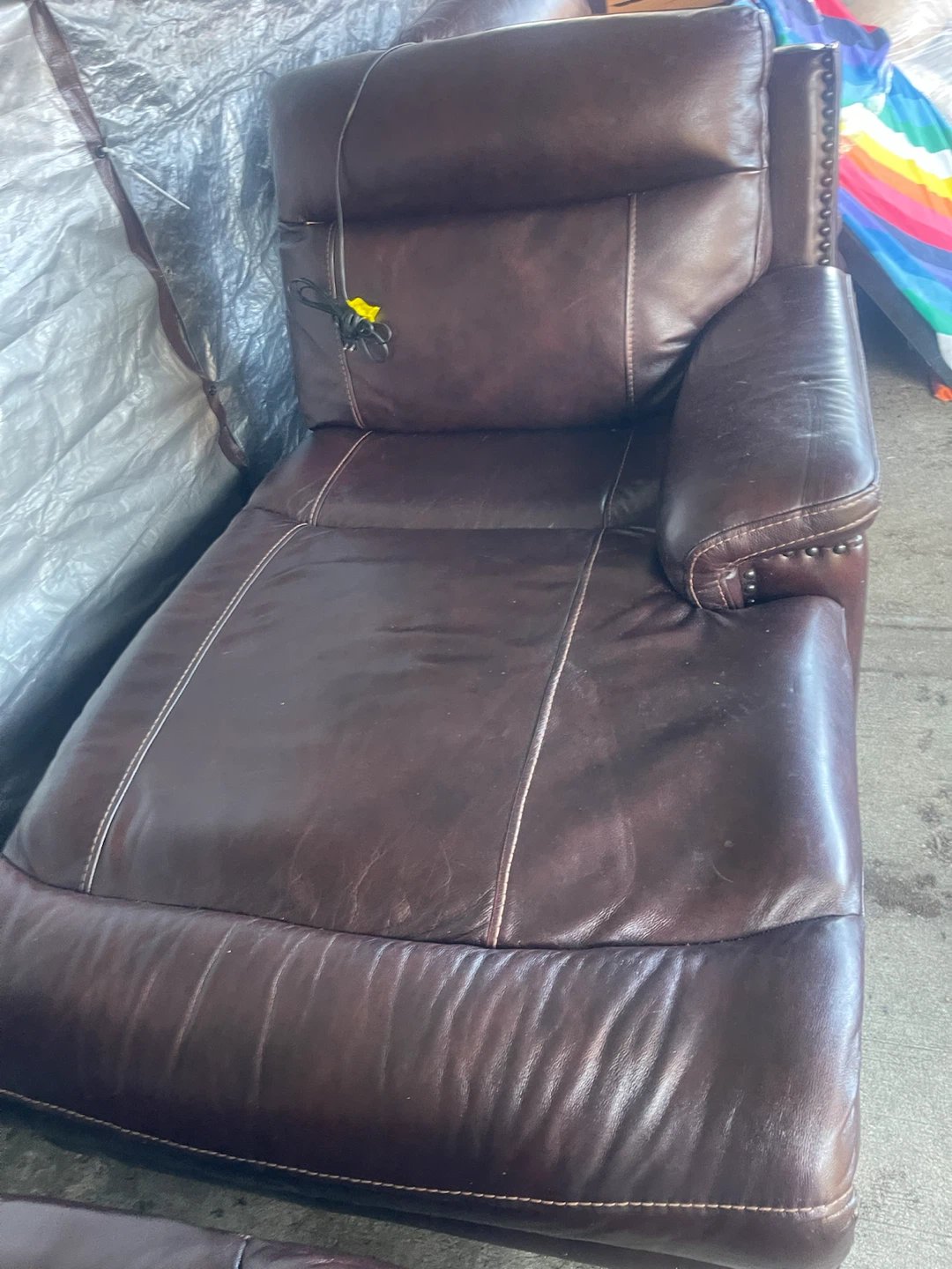 3 pieces set Brown Leather Recliner Chair - photo 2