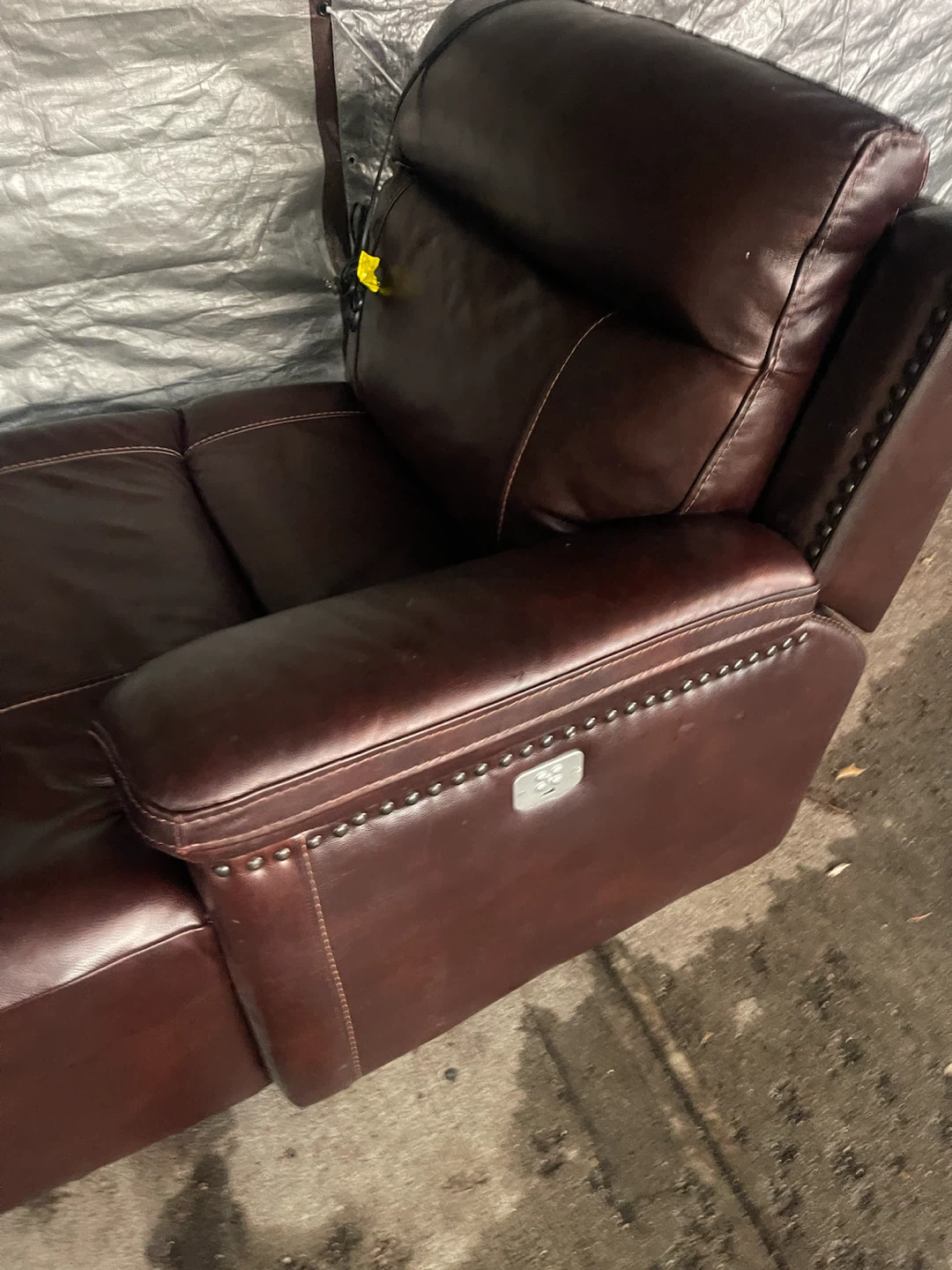 3 pieces set Brown Leather Recliner Chair - photo 4