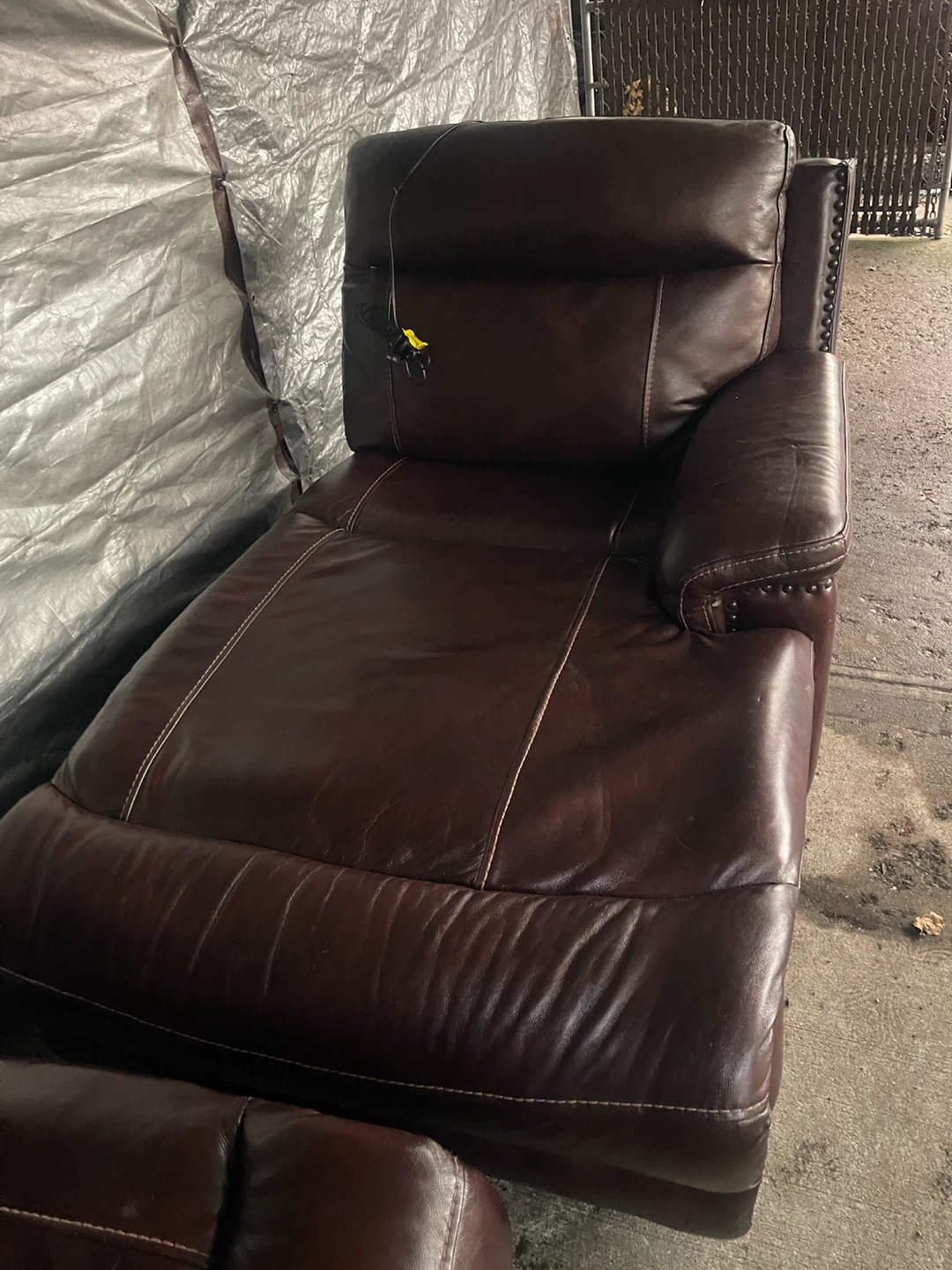 3 pieces set Brown Leather Recliner Chair - photo 5