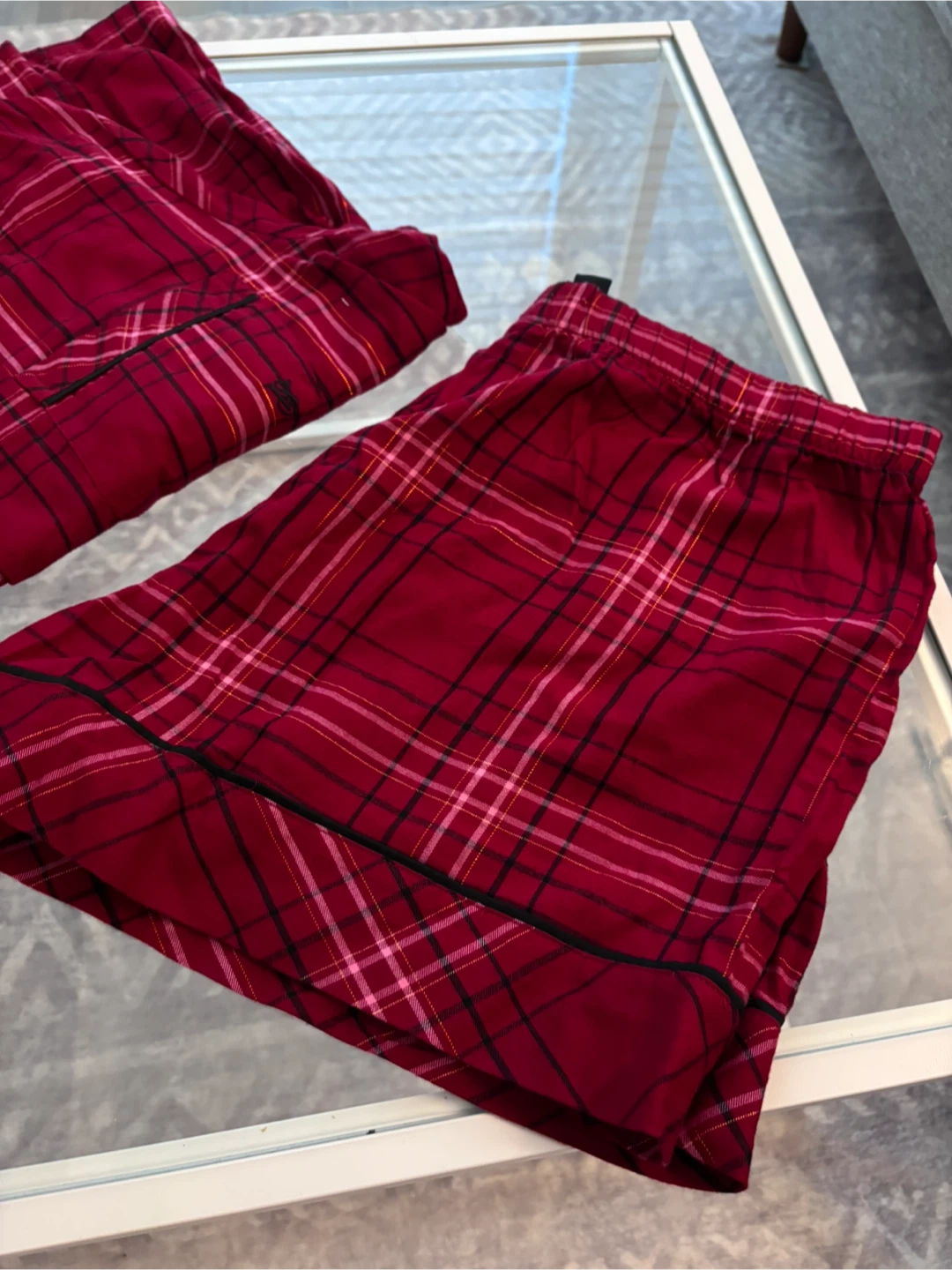 Victoria's Secret Summer Plaid Pajama Set - L - photo 2