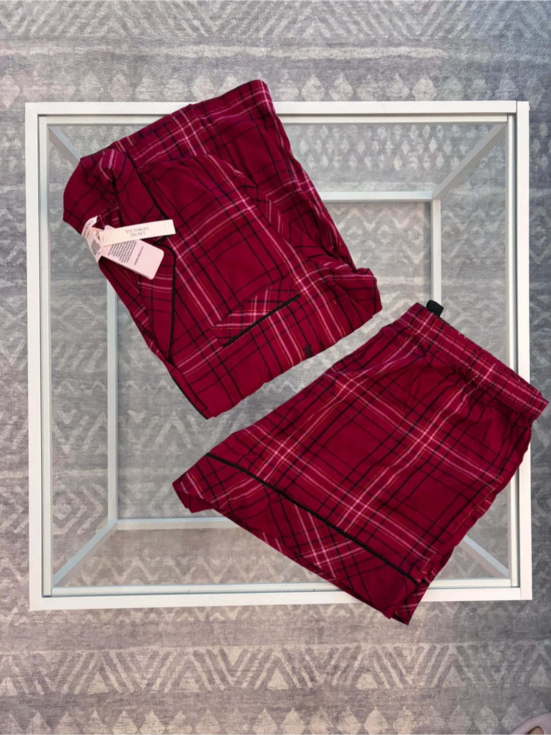 Victoria's Secret Summer Plaid Pajama Set - L - photo 4