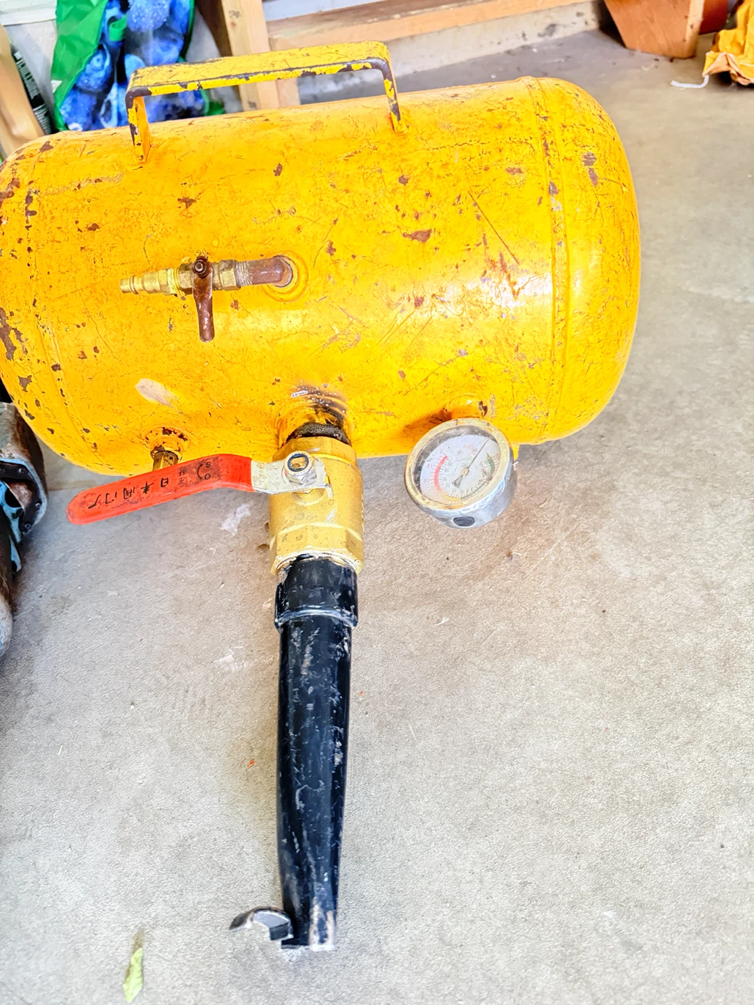 Yellow Air Tank with Pneumatic Impact Wrench - photo 2