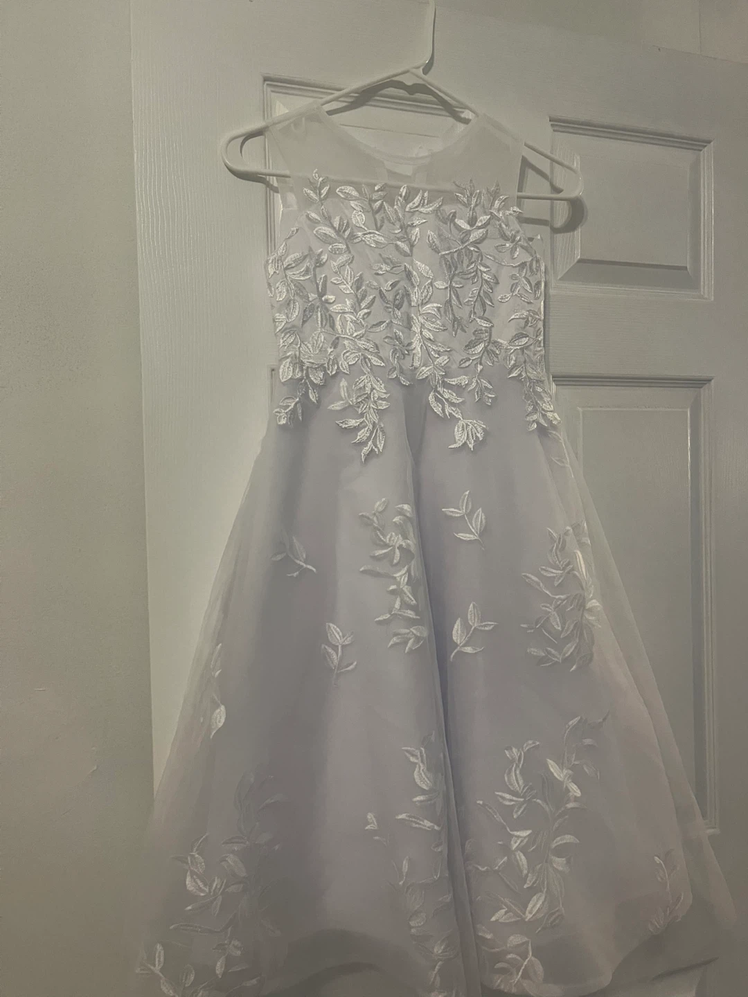 White Lace Flower Girl Dress