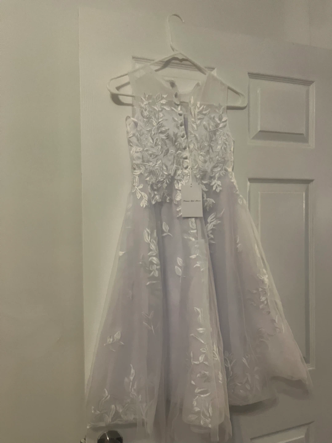 White Lace Flower Girl Dress - photo 3