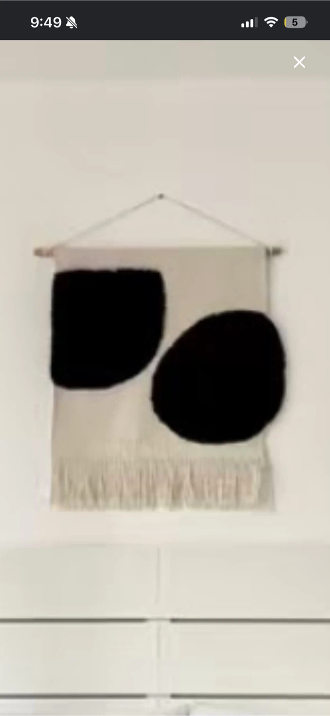 IKEA BLANDSKOG Hanging Tapestry - Beige/Black 70x70 cm - photo 4