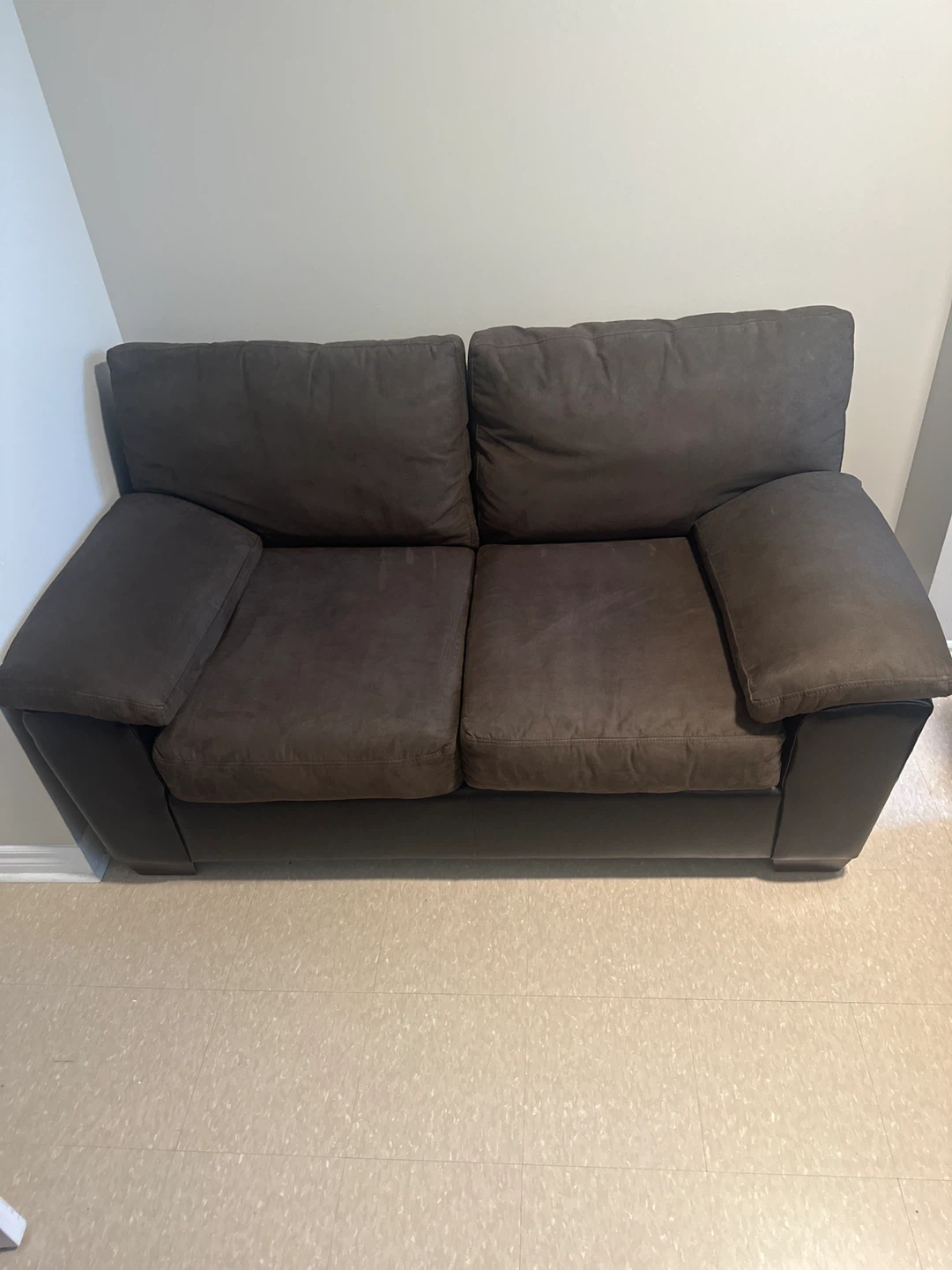 Brown Two-Seater Couch
