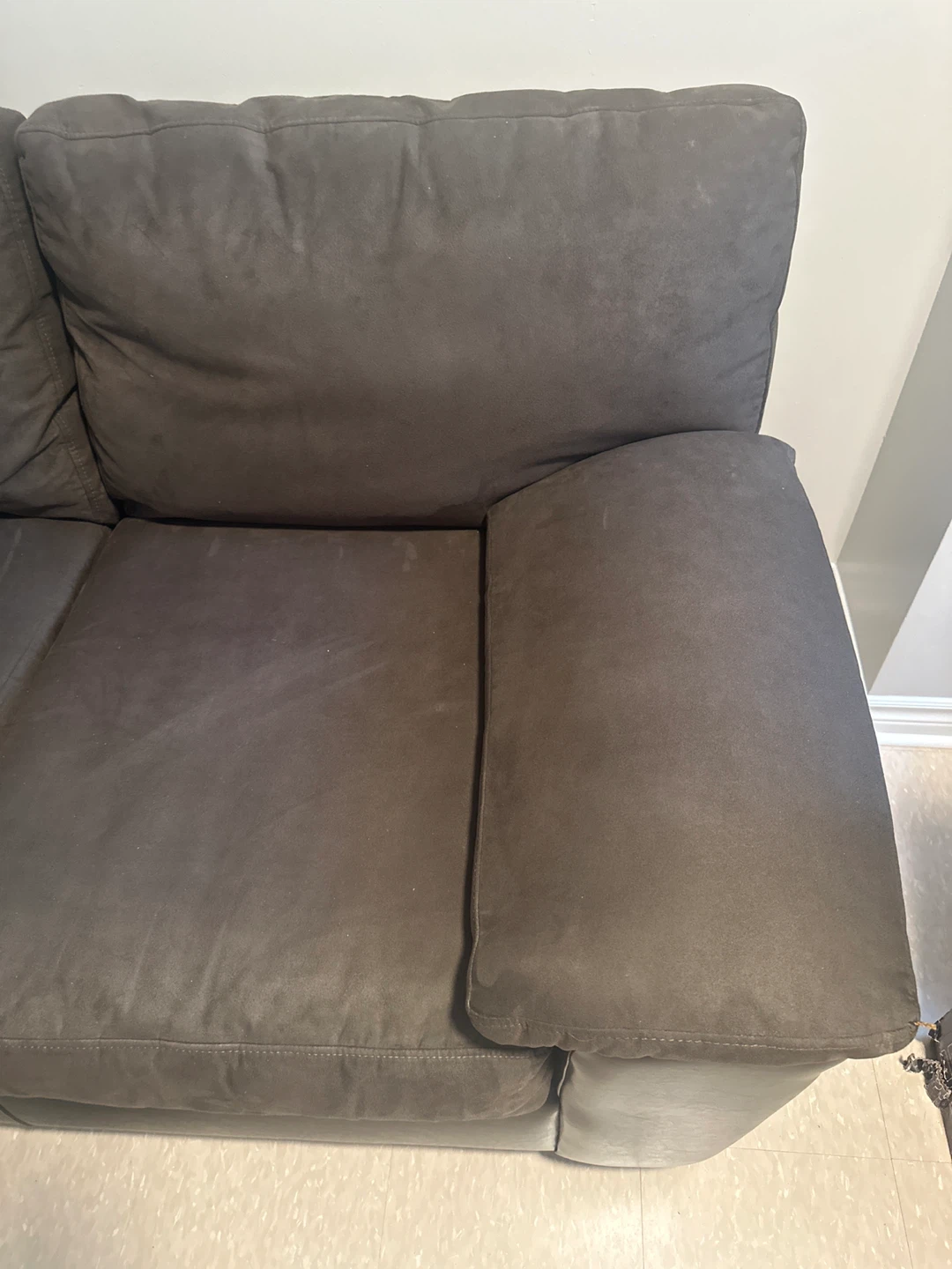 Brown Two-Seater Couch - photo 2