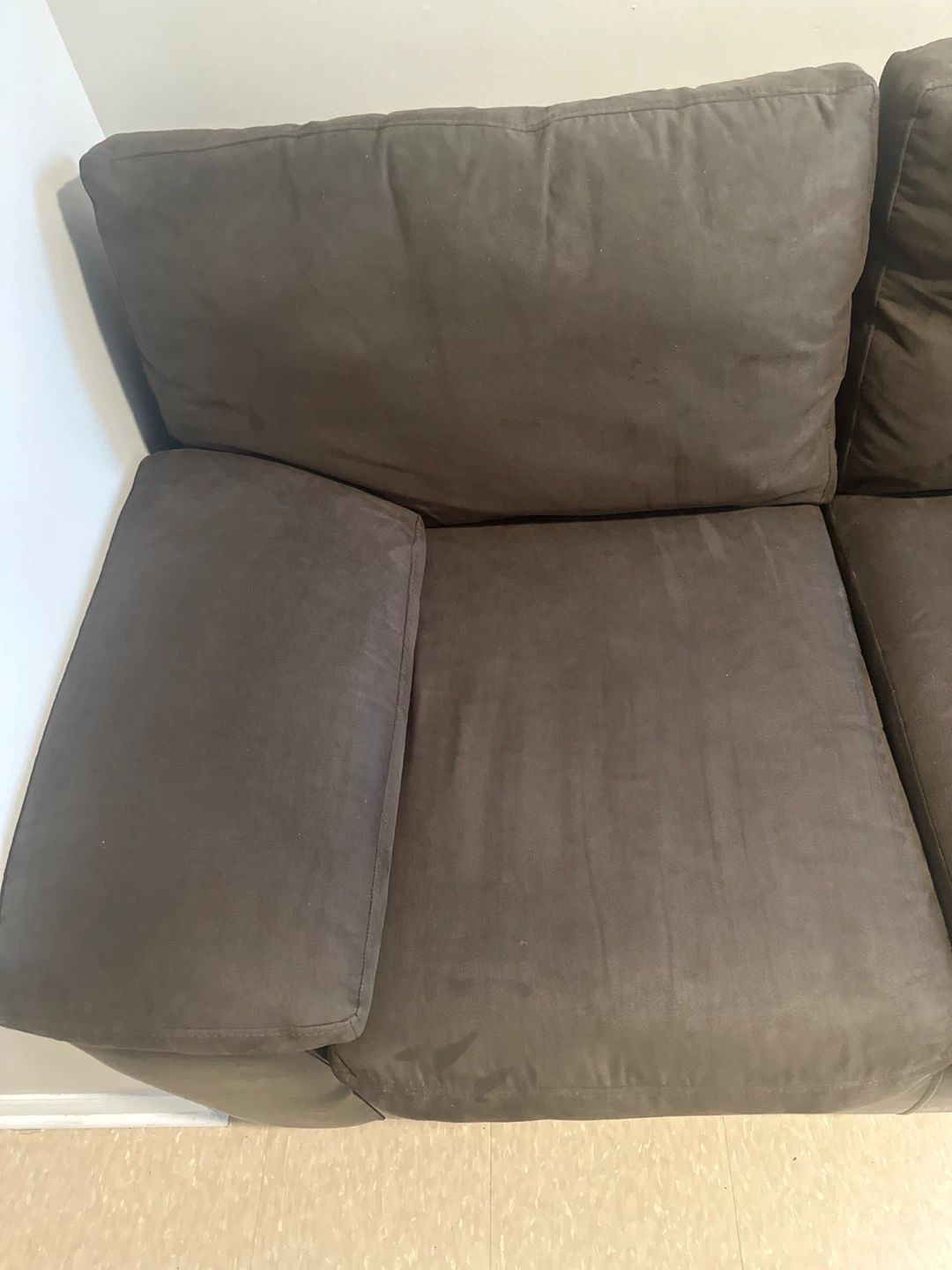 Brown Two-Seater Couch - photo 3