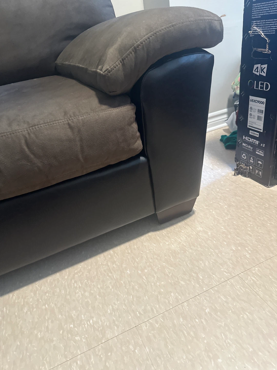 Brown Two-Seater Couch - photo 4