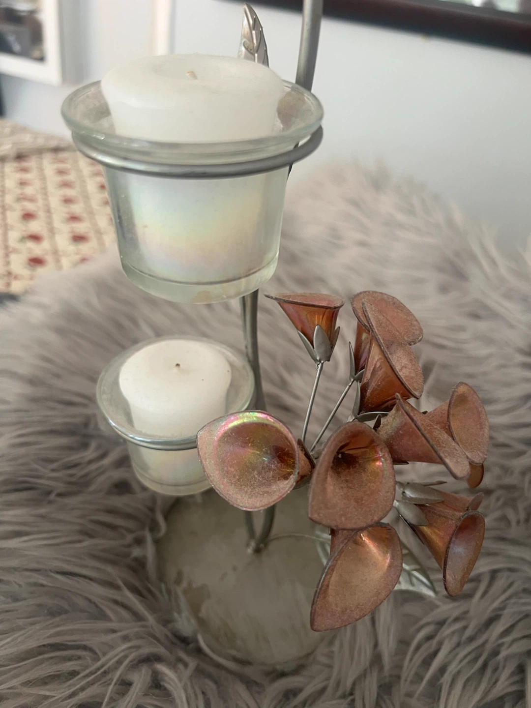 Metal Floral Tealight Holder - photo 2