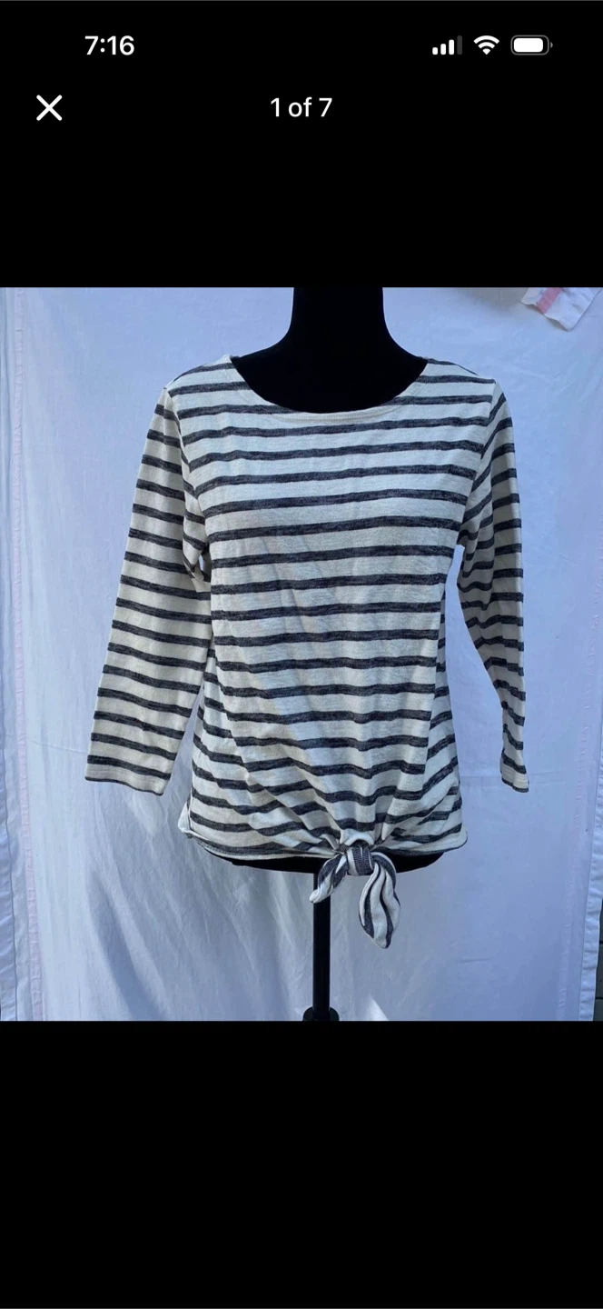 Old Navy Striped Blouse Shirt Top