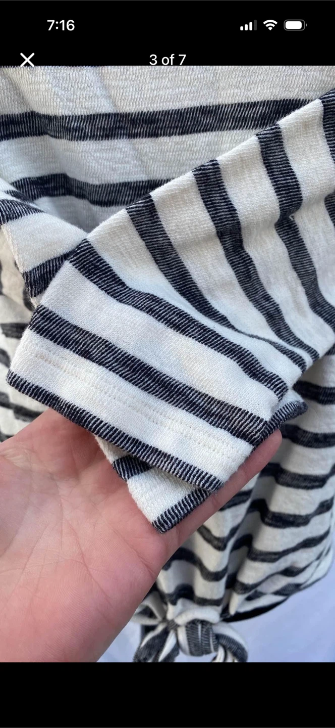 Old Navy Striped Blouse Shirt Top - photo 3