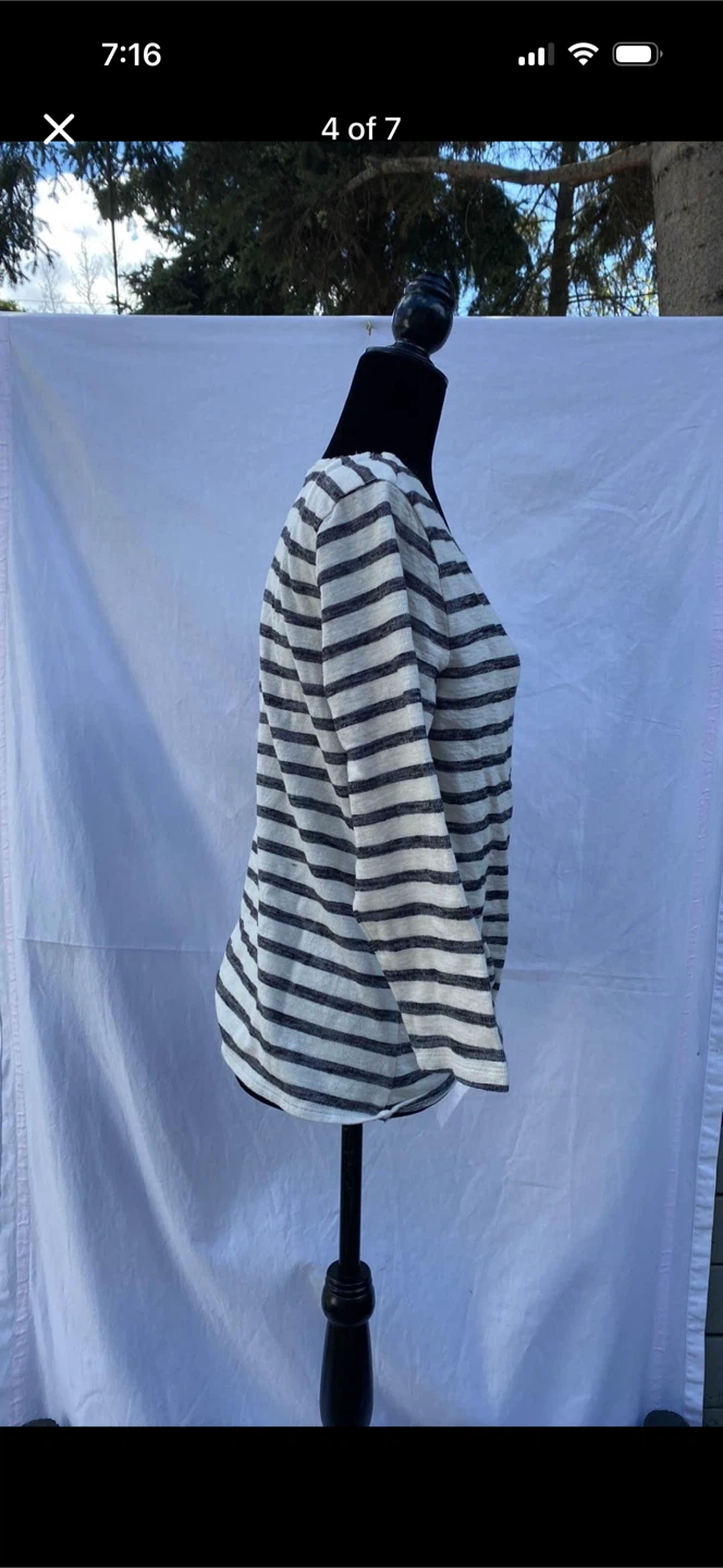 Old Navy Striped Blouse Shirt Top - photo 4