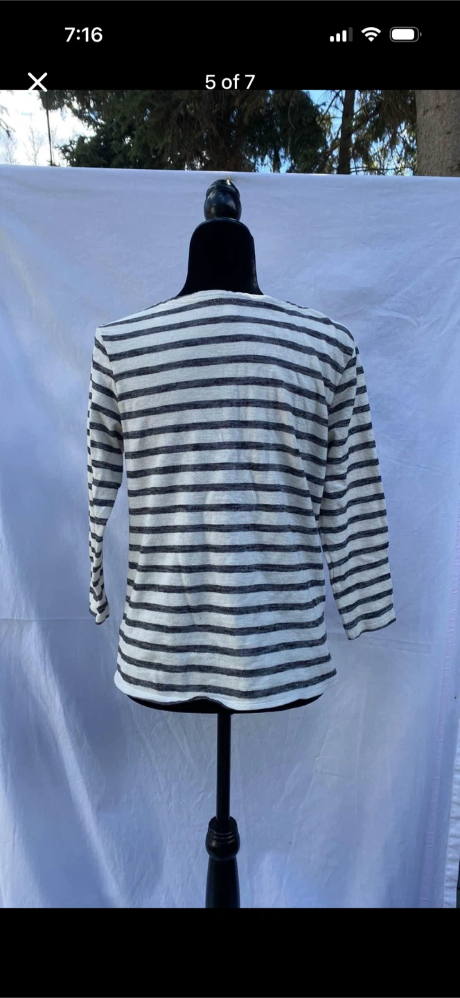 Old Navy Striped Blouse Shirt Top - photo 5