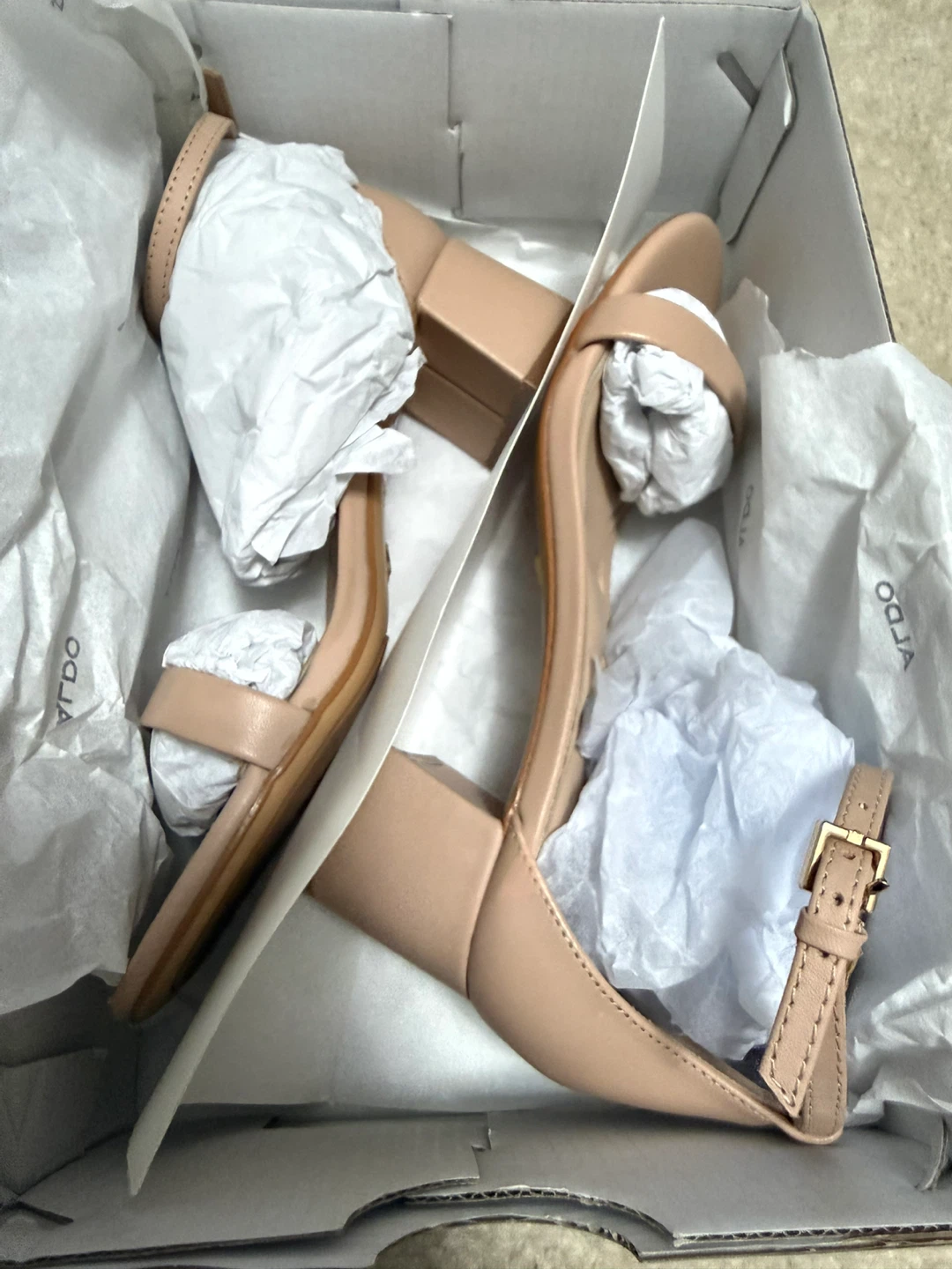 ALDO Nude Block Heel Sandals Size 5 - photo 3