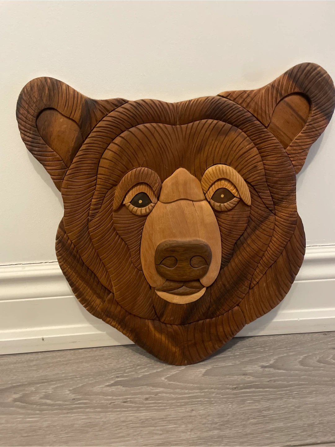 Wooden Bear Wall Art