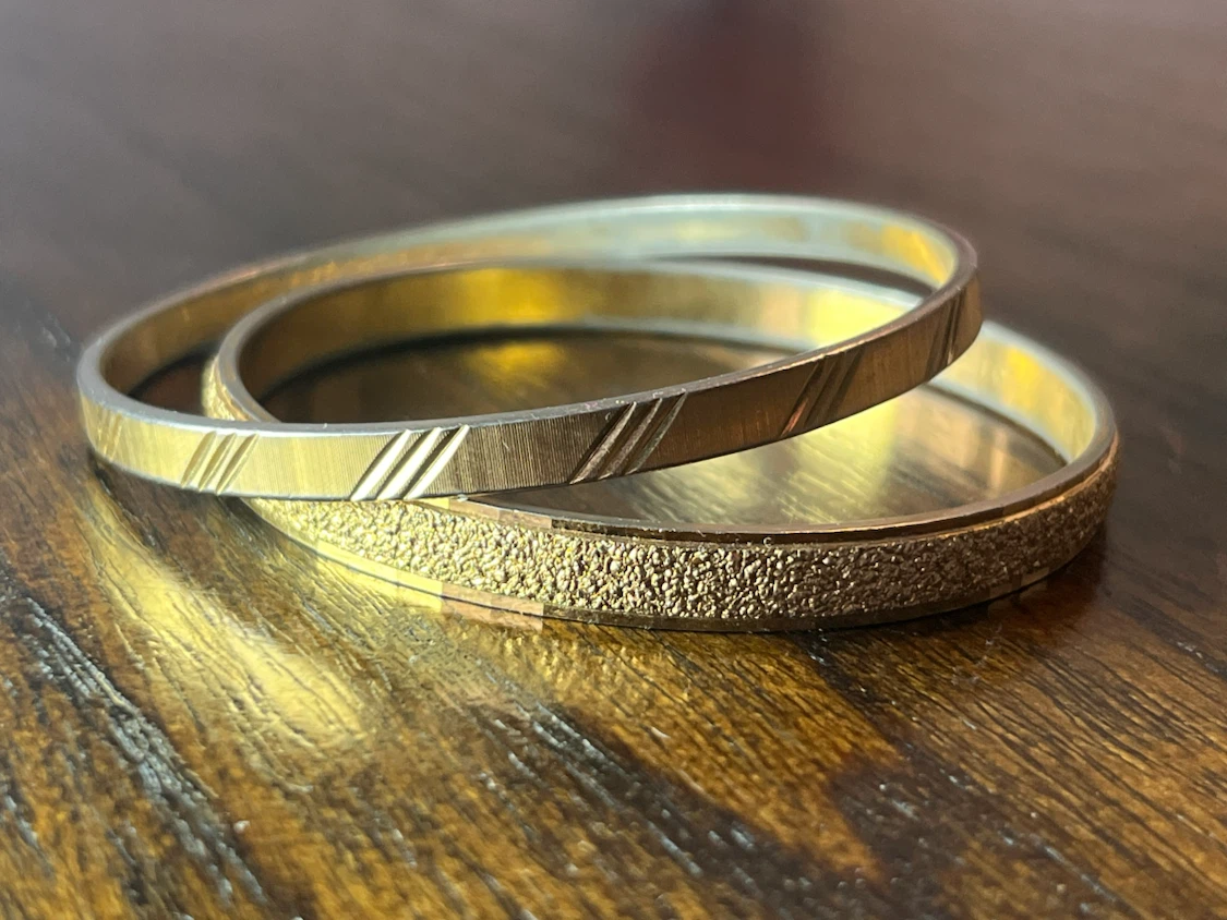 Vintage MONET Gold-Tone Bracelets - Set of 2