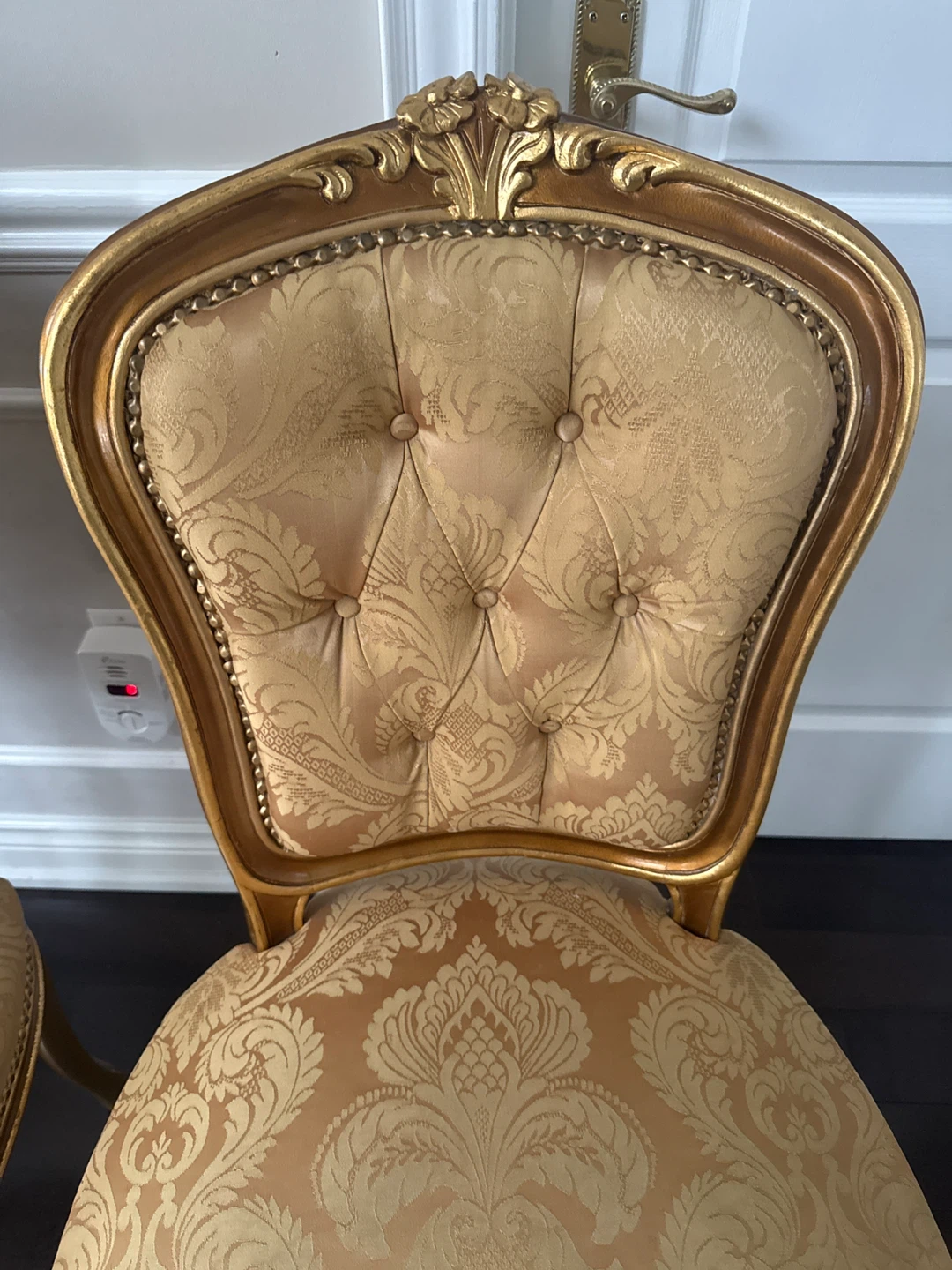 Set of 3 Gold Louis XVI Style Accent Chairs - photo 2