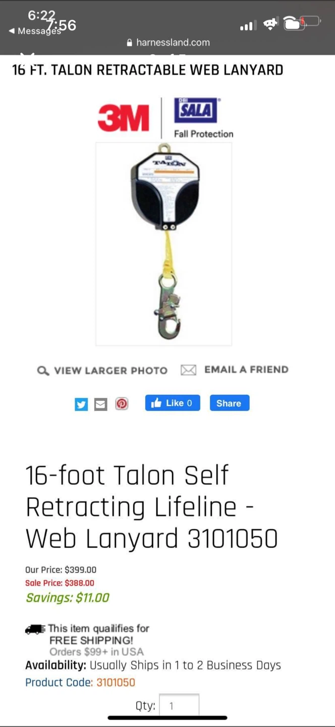 Talon self retracting lifeline - photo 3