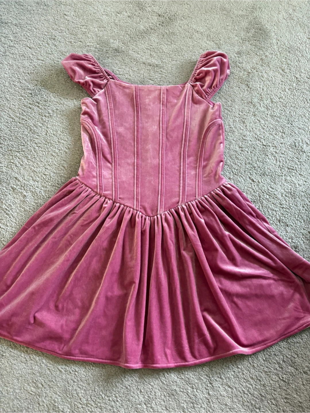 The Children's Place Velvet Dress Size 12 Rose Heart