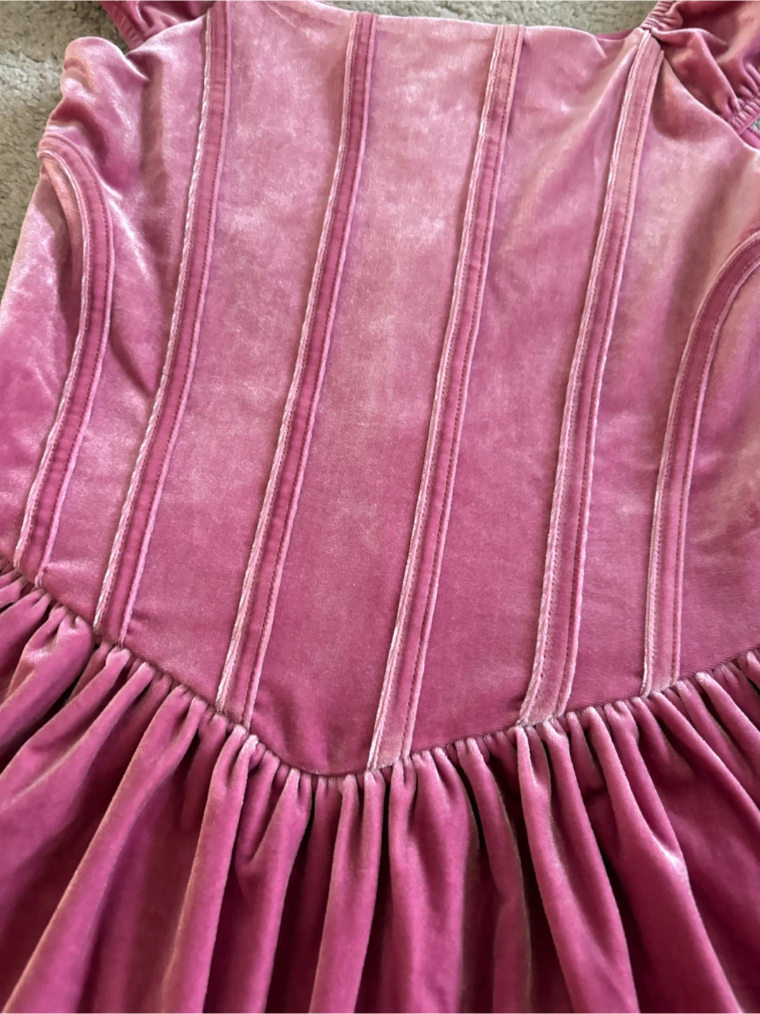 The Children's Place Velvet Dress Size 12 Rose Heart - photo 2