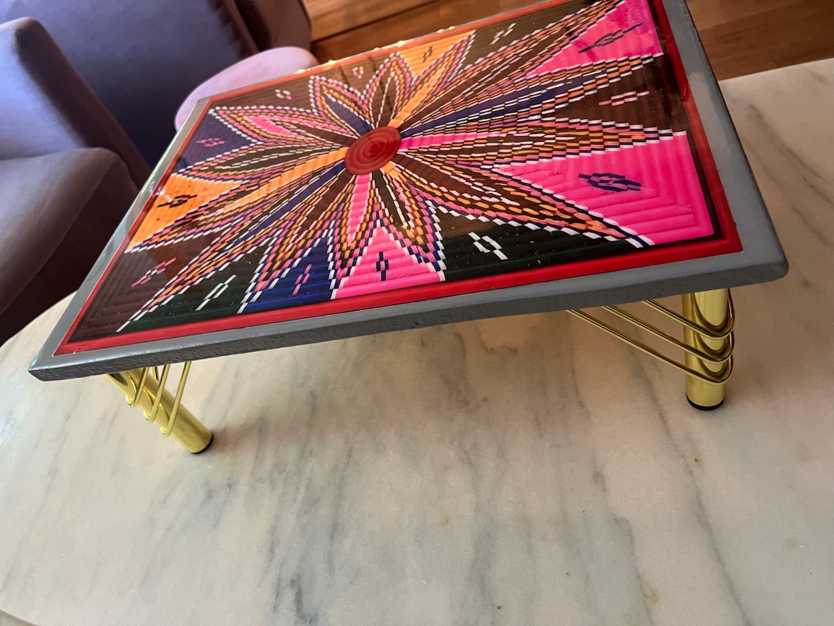 Habesha design simple Decorative rocoboth Tray with Gold Legs - photo 5