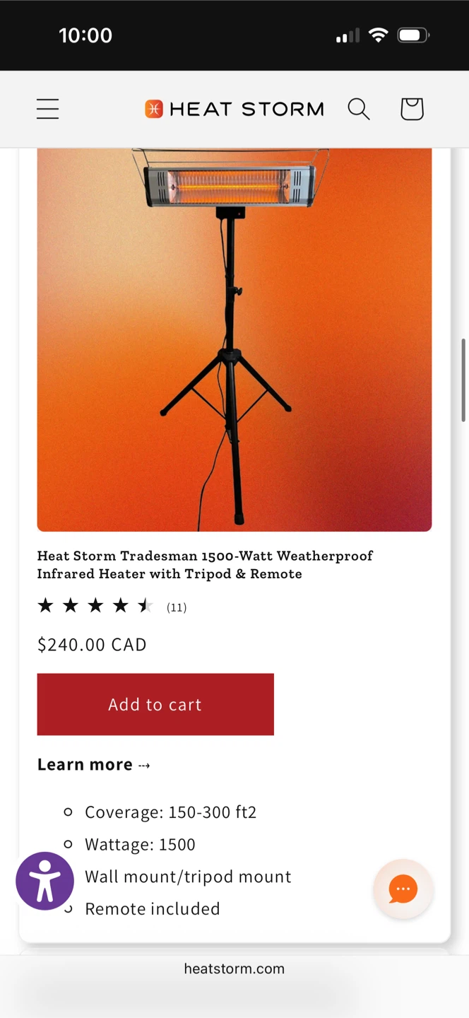 Heat Storm Infrared Heater & Tripod Combo TT - photo 3