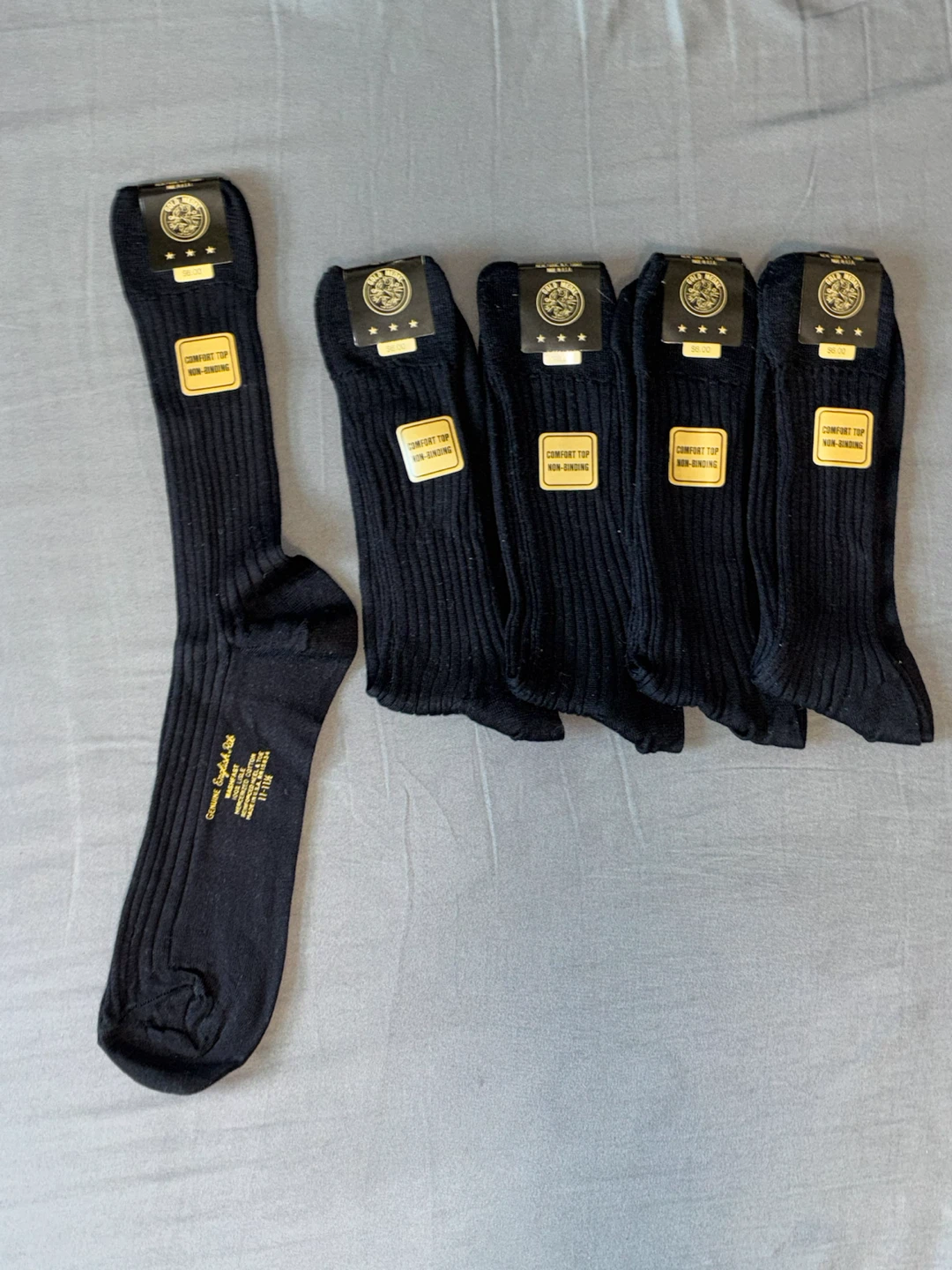 Genuine English Rib Socks - Black - 11-11½ - photo 2