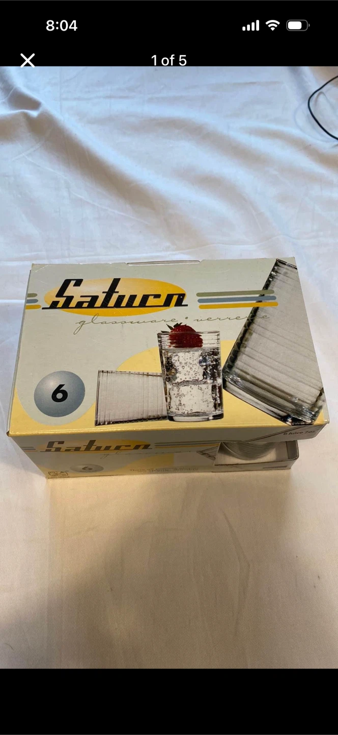 Saturn Glassware 6 Juice Piece Set