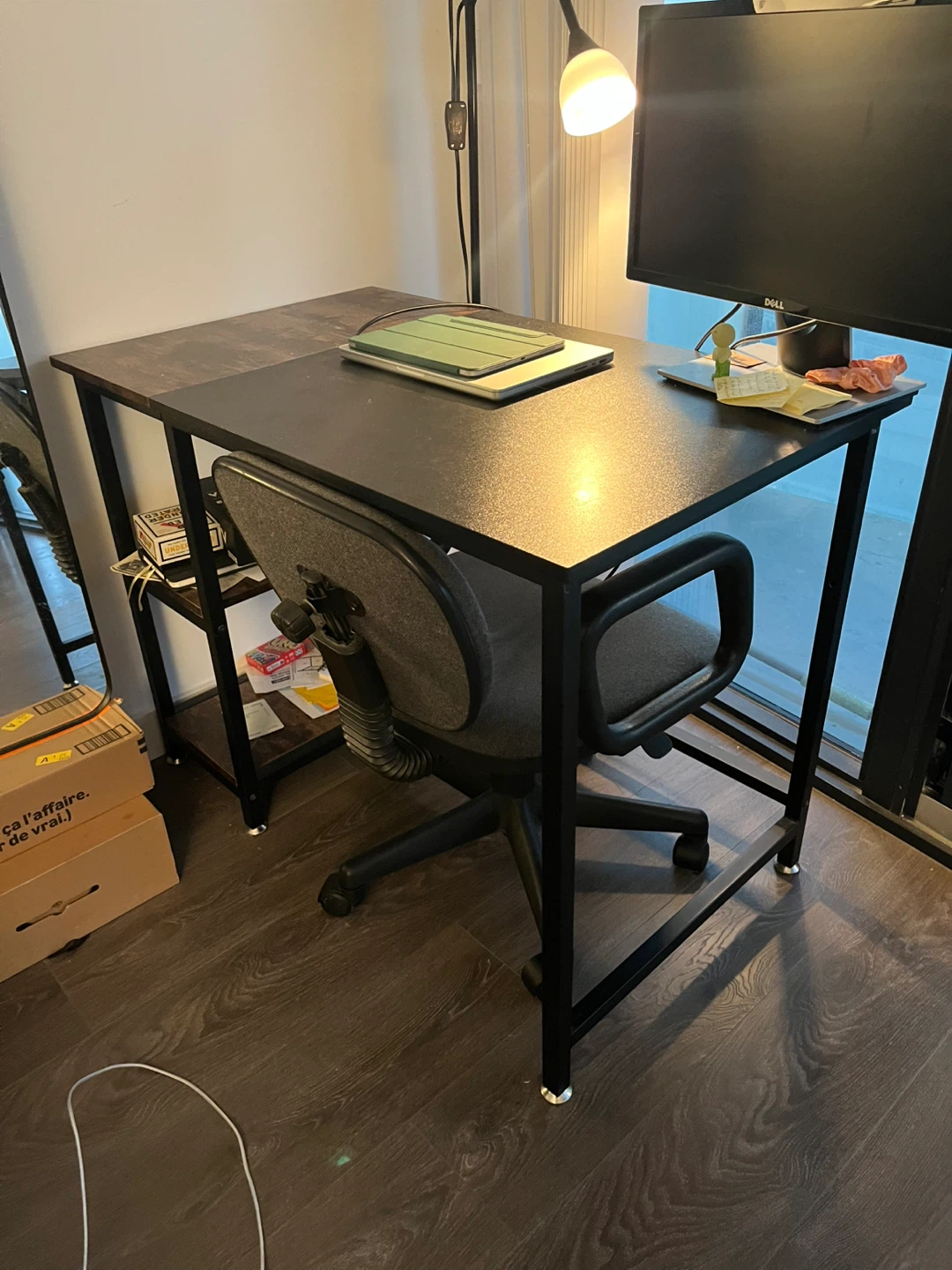 Compact Computer Desk with Storage Shelf