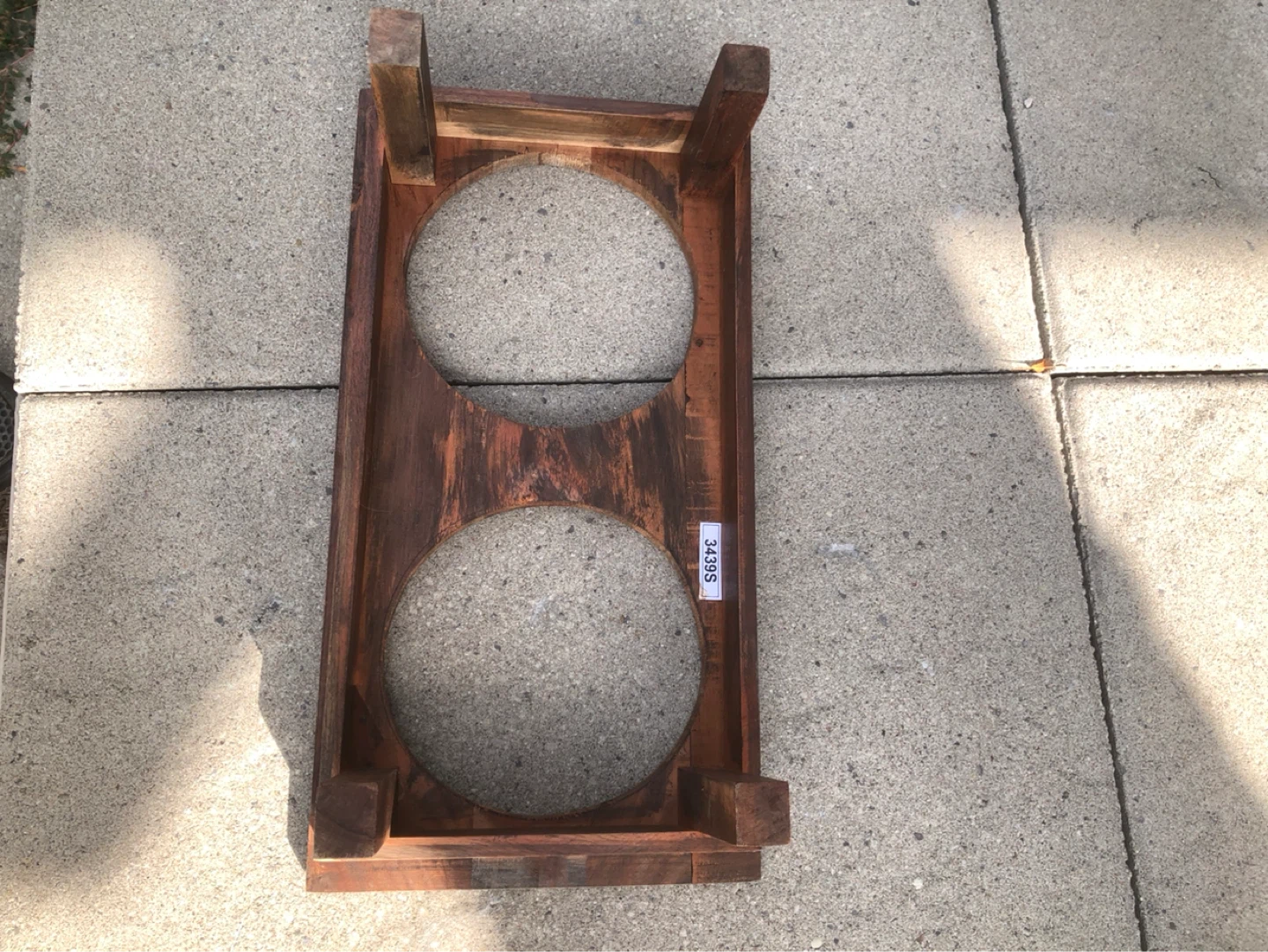 Wooden Double Pet Bowl Stand with Stainless Steel Bowls - photo 4