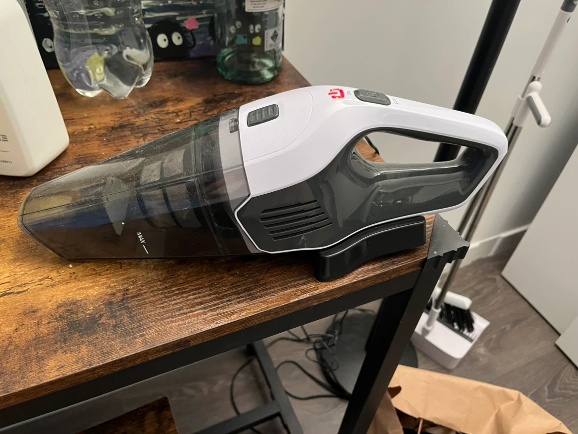 White and Grey Handheld Vacuum