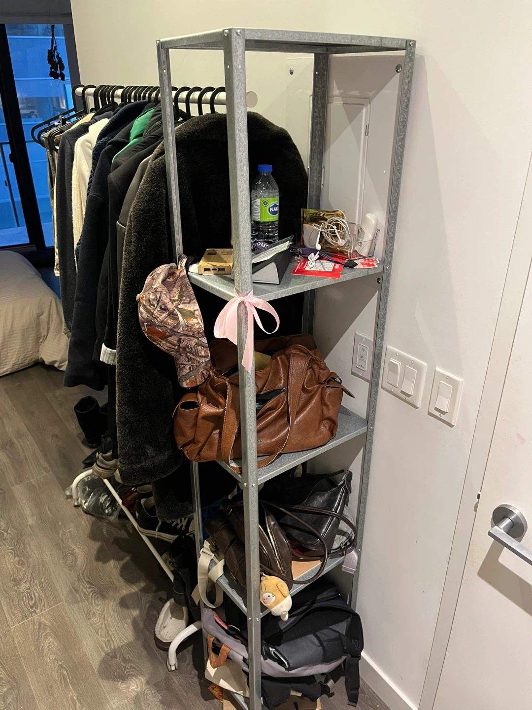 Galvanized Metal Shelf Unit
