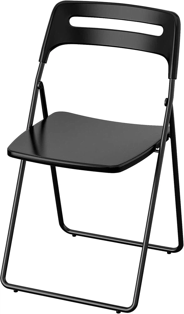 Ikea Nisse Folding Chair Plastic Black