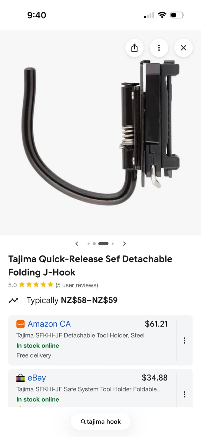 Tajima Quick-Release Folding J-Hook - photo 4