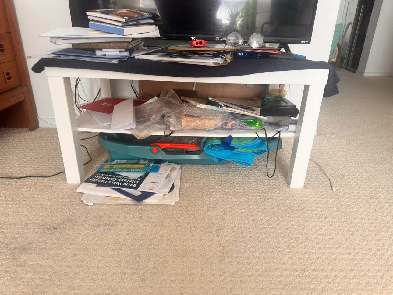 White IKEA LACK Side Table/ coffee table