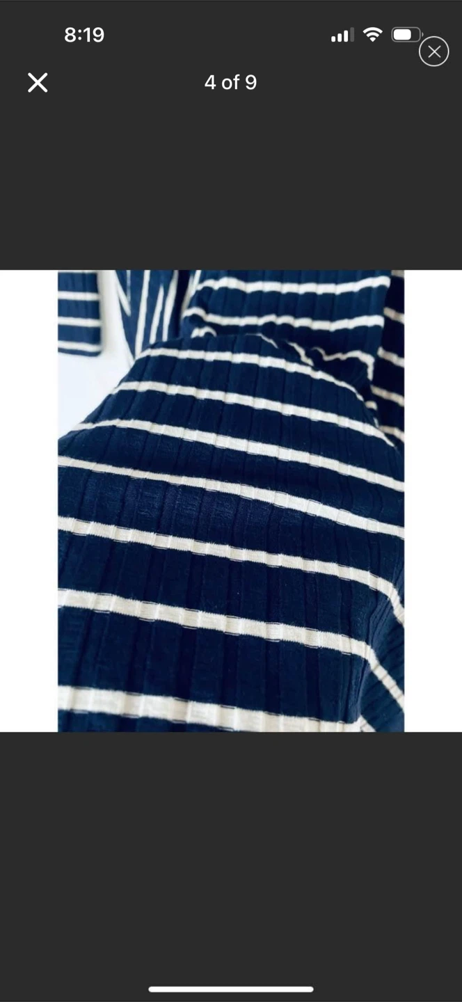 Lush new small navy blue striped dress - photo 5