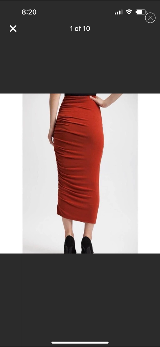 Alice + Olivia Mindie Ruched Jersey Midi Skirt - photo 2