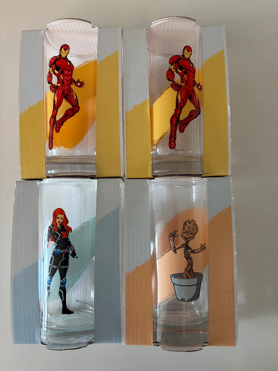 Marvel drinking glasses