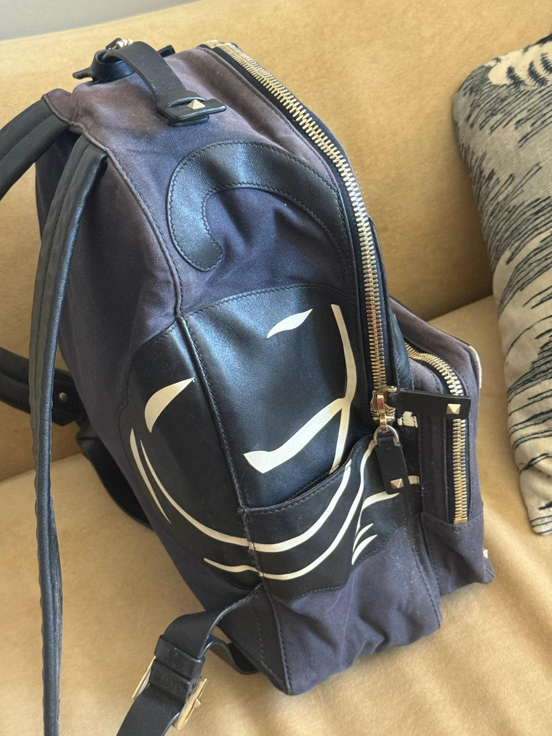 Valentino Navy Blue Panther Backpack - photo 2