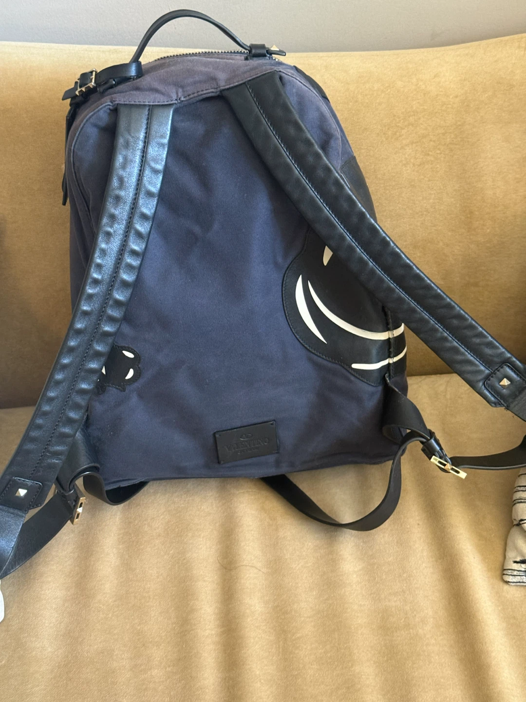 Valentino Navy Blue Panther Backpack - photo 3
