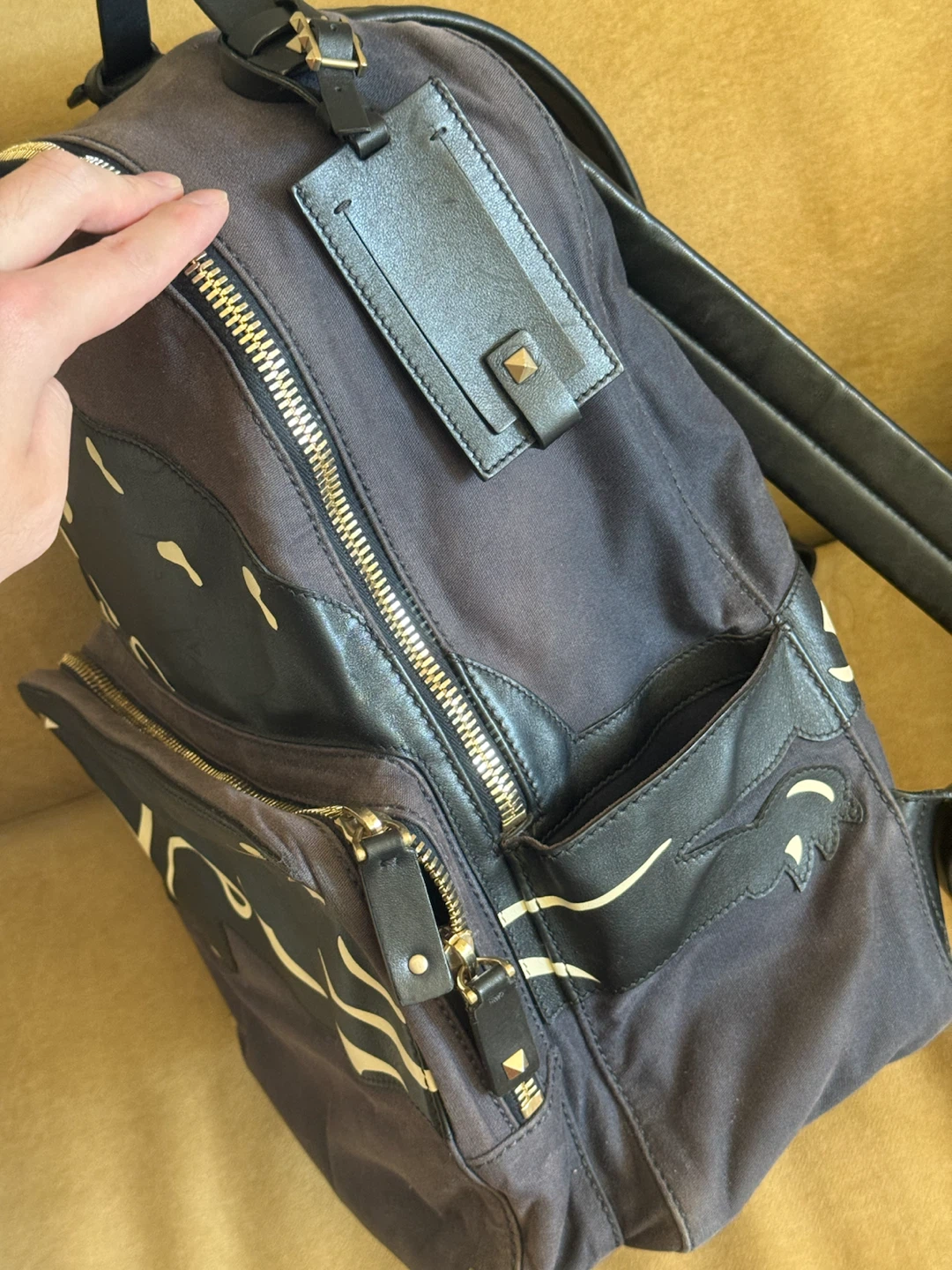 Valentino Navy Blue Panther Backpack - photo 4