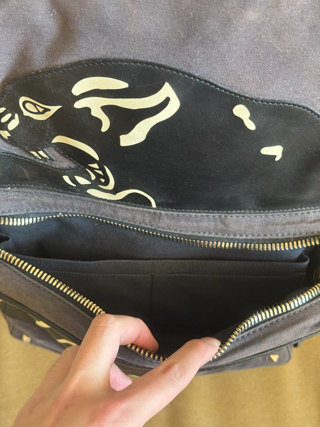 Valentino Navy Blue Panther Backpack - photo 5