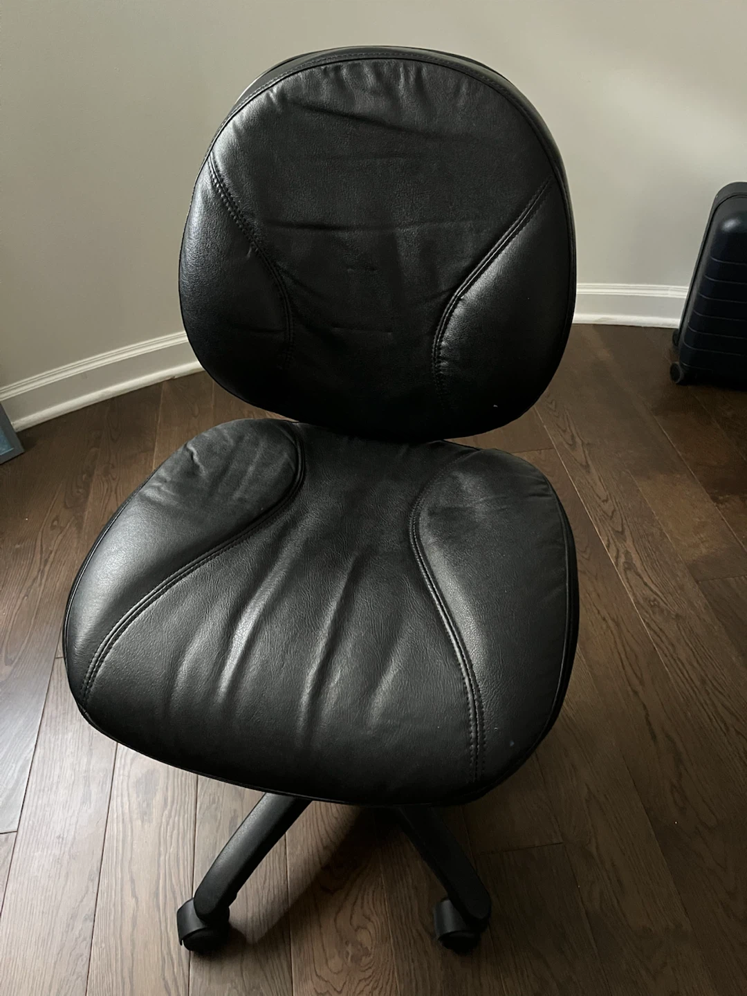 Black Faux Leather Office Chair