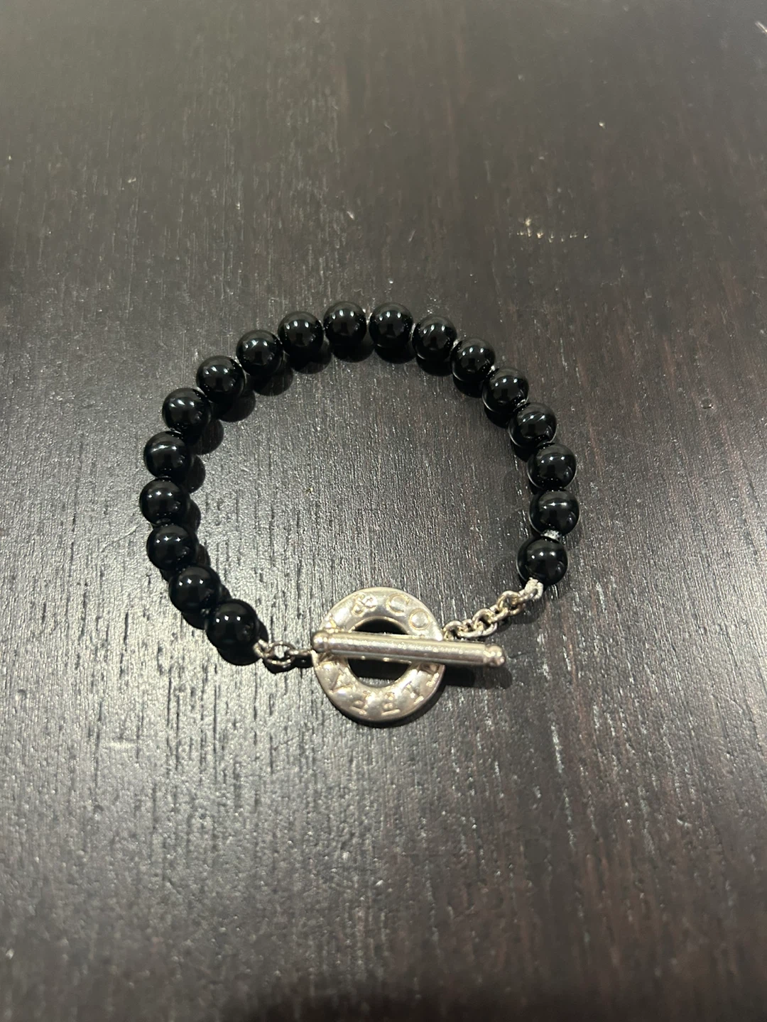 Tiffany & Co. Black Bead Toggle Bracelet - photo 2